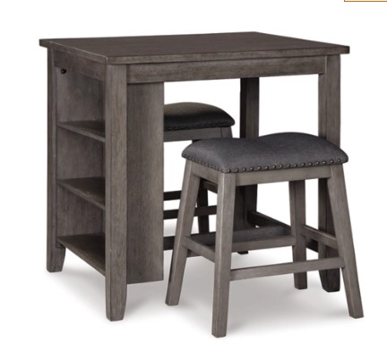 Caitbrook Counter Height Dining Table and Bar Stools