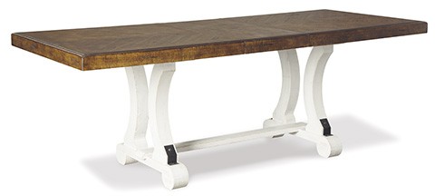Valebeck Brown/White Rectangular Dining Table