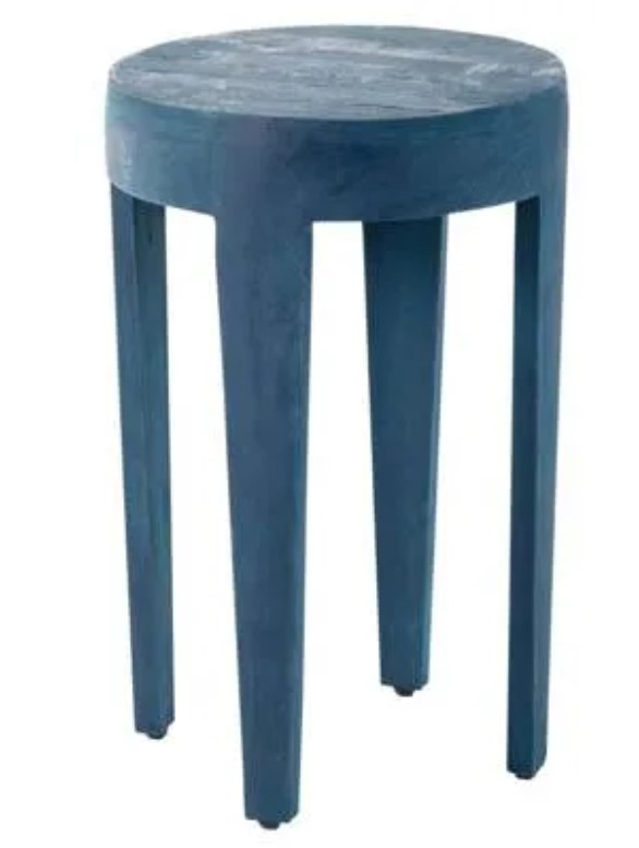 Renew Round Navy Accent Table