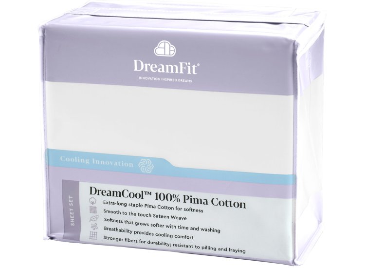 Dreamcool Pima Cotton White Sheet Set