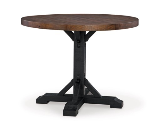 Valebeck Black and Brown Counter Height Dining Table