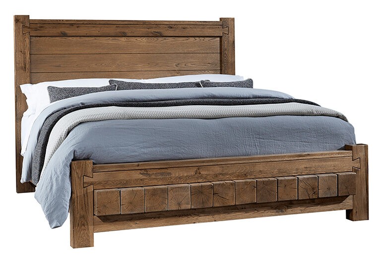 Dovetail Natural King Poster Bed with 6x6 Footboard